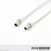 Câble coaxial RG 59, connecteurs IEC, 3 m, m/f