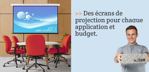 Des écrans de projection pour chaque application et budget.